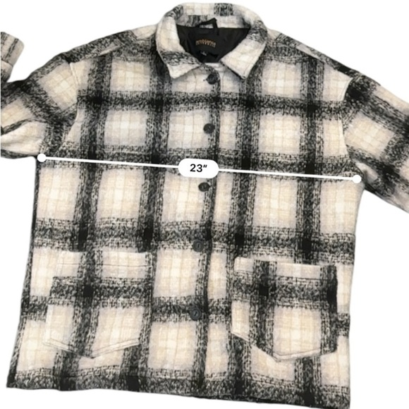 Ambiance Outerwear Plaid Button Up Jacket Wool Blend Women’s Size Large - Picture 10 of 13
